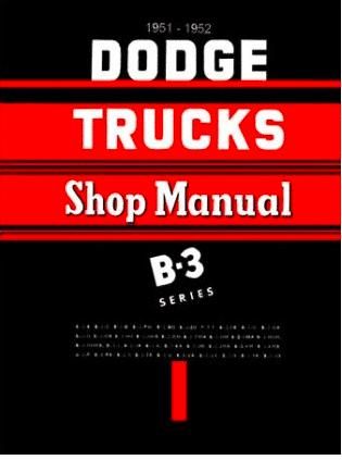 Shop Manual - 1951-1952 B-3 Series Trucks - Image 1