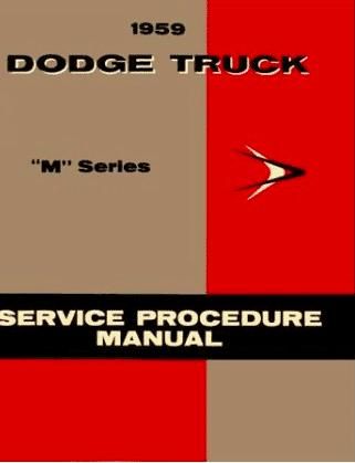 Shop Manual - 1959 Trucks - Image 1