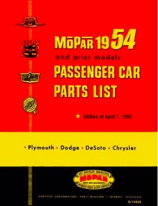 Factory Parts Catalog - 1946-1954 Dodge, Chrysler, DeSoto, Plymouth - Image 1