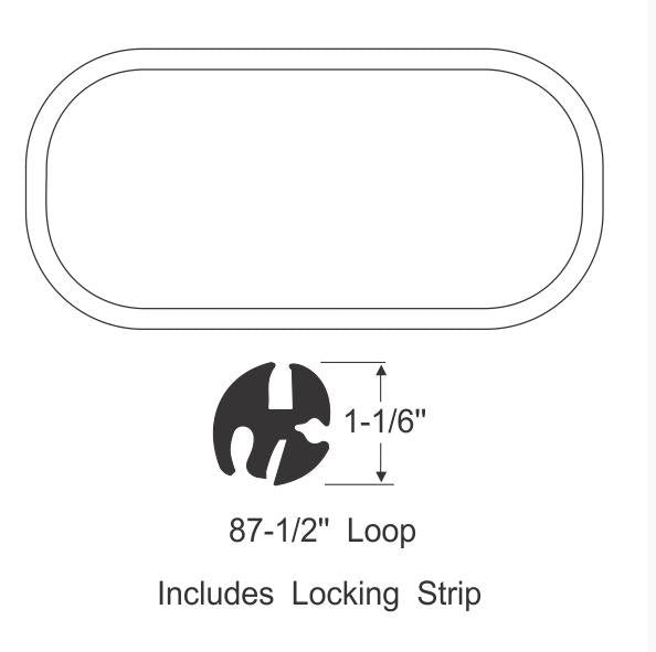 Moulded Rear Window Rubber - For Small Style Window, 1955-1961 Dodge Trucks - Thumbnail 2
