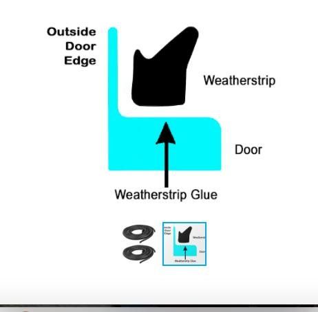 Door Weatherstrip Seals - For 1961-1971 Dodge Trucks - Thumbnail 2