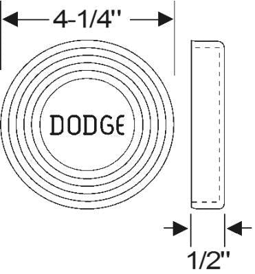 Rumble Seat Step Pad - For 1930-1933 Dodge Models, Later Logo - Image 1