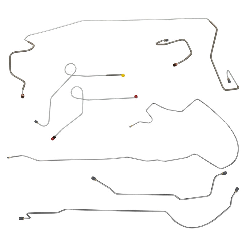 Brake Line Kit - For 1968-1969  Plymouth Valiant, Barracuda with Power Drum Brakes, 8 3/4" Rear End - Image 1