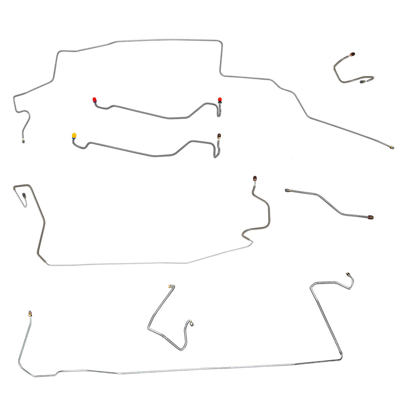 Brake Line Kit - For 1970 Plymouth Valiant, Duster, With Power  Disc Brakes, 8 3/4" Rear End - Image 1