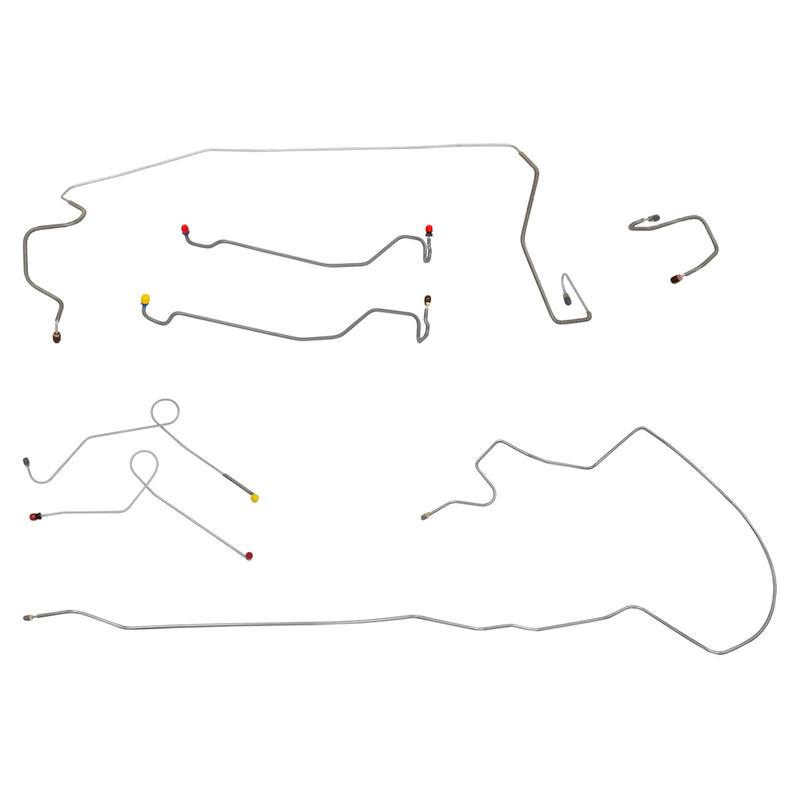 Brake Line Kit - For 1971-1972 Plymouth Valiant, Duster, Demon, with Power Disc Brakes, 8 3/4" Rear End - Image 1
