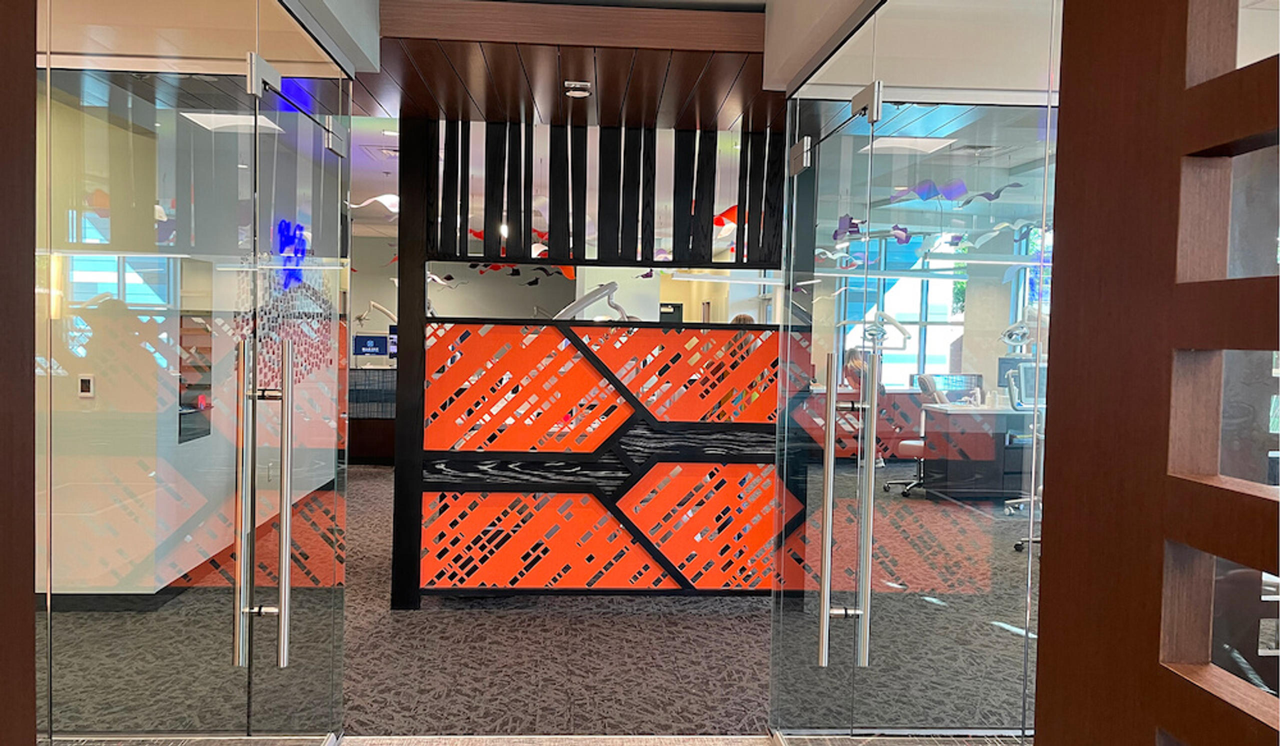 office glass door entrance