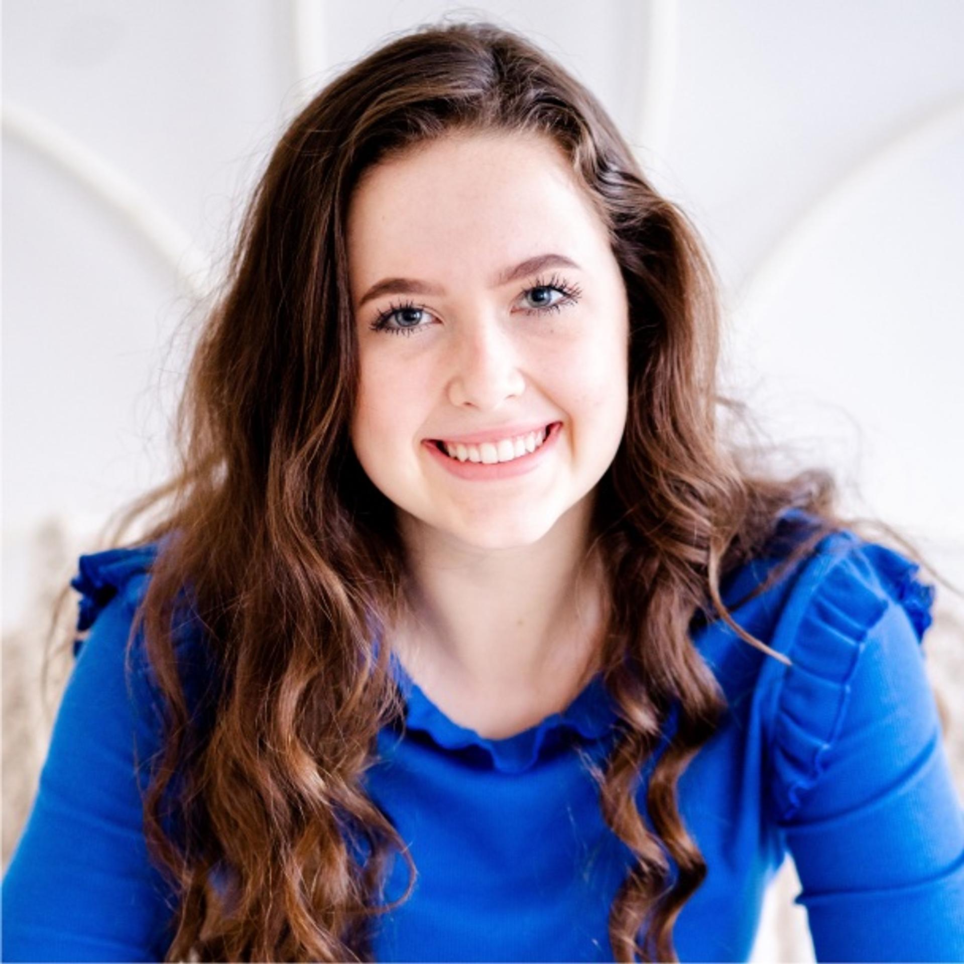 teen woman smiling