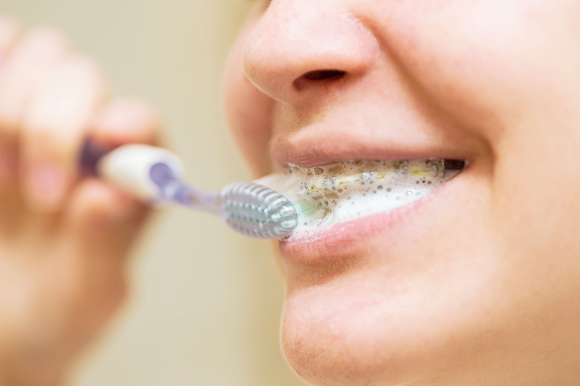 brushing with braces in the morning before breakfast