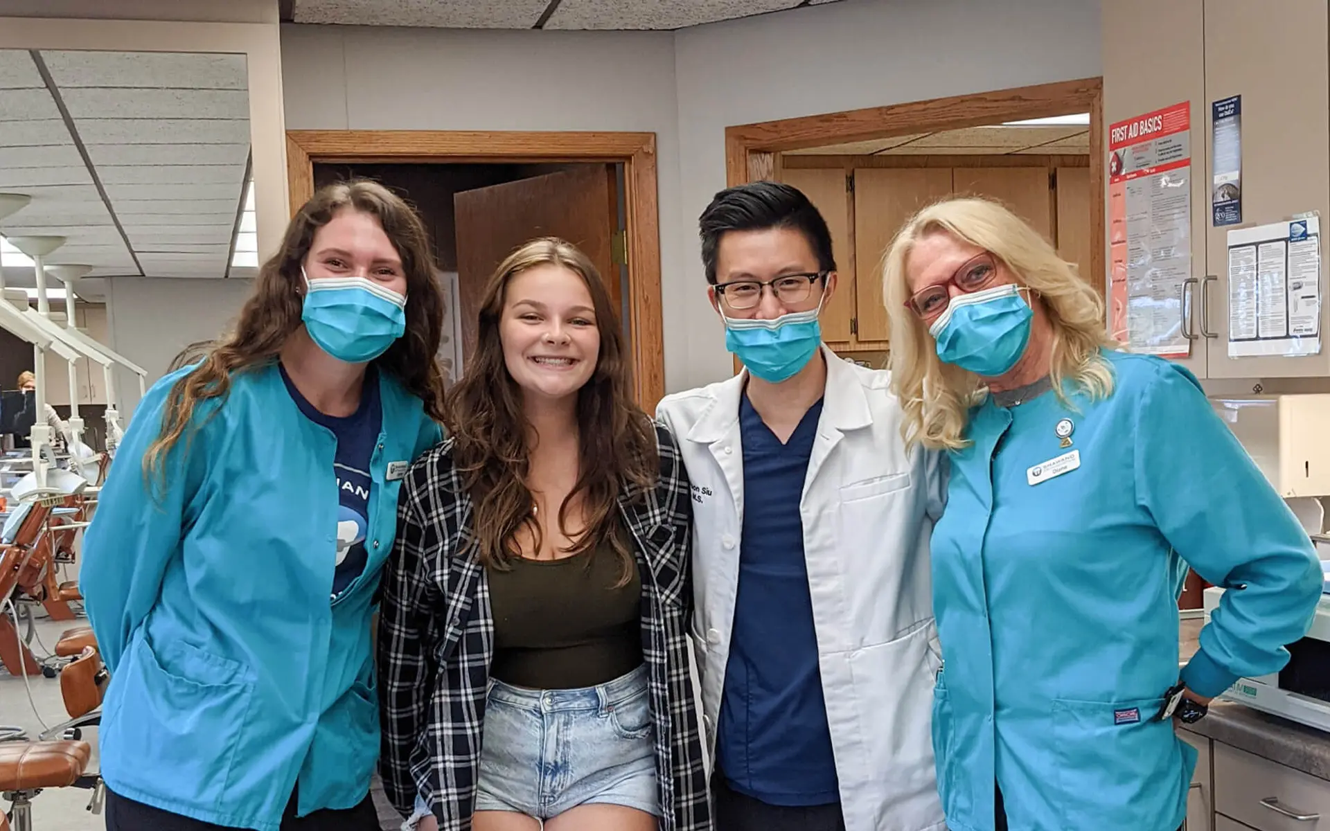 smiling teen boy with braces