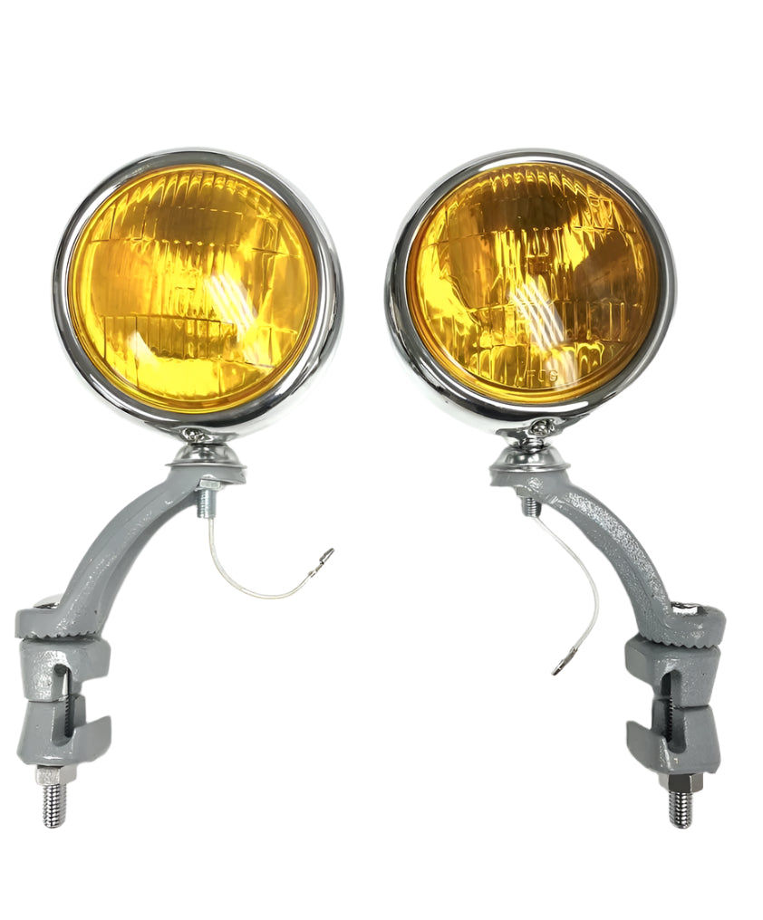Amber Fog Light Kit with Mounting Hardware - 6 or 12-Volt fits