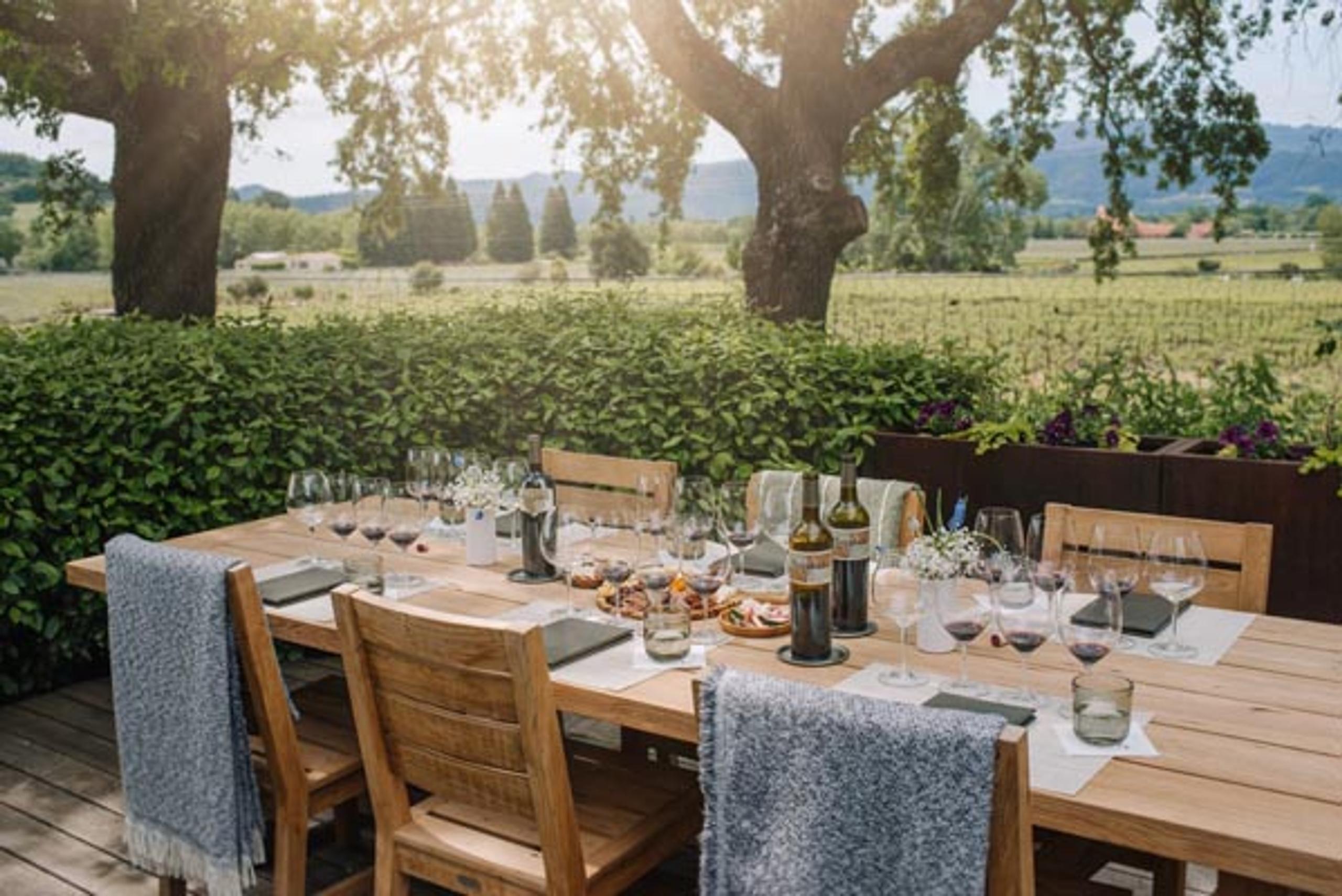 Event space at Plumpjack Estate Winery.