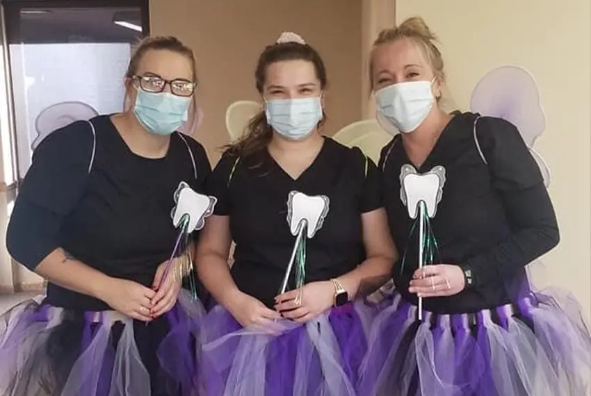 tooth fairies with masks on