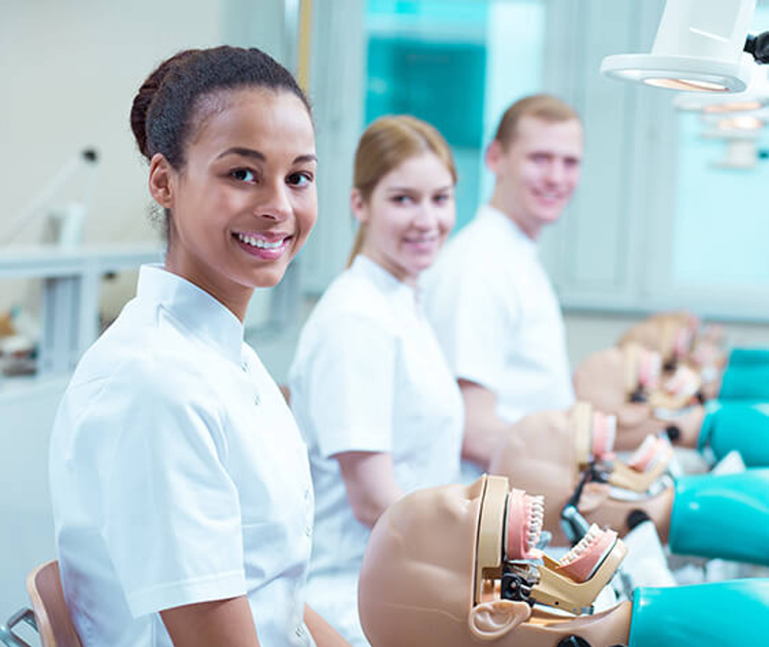 Happy future dentists at school