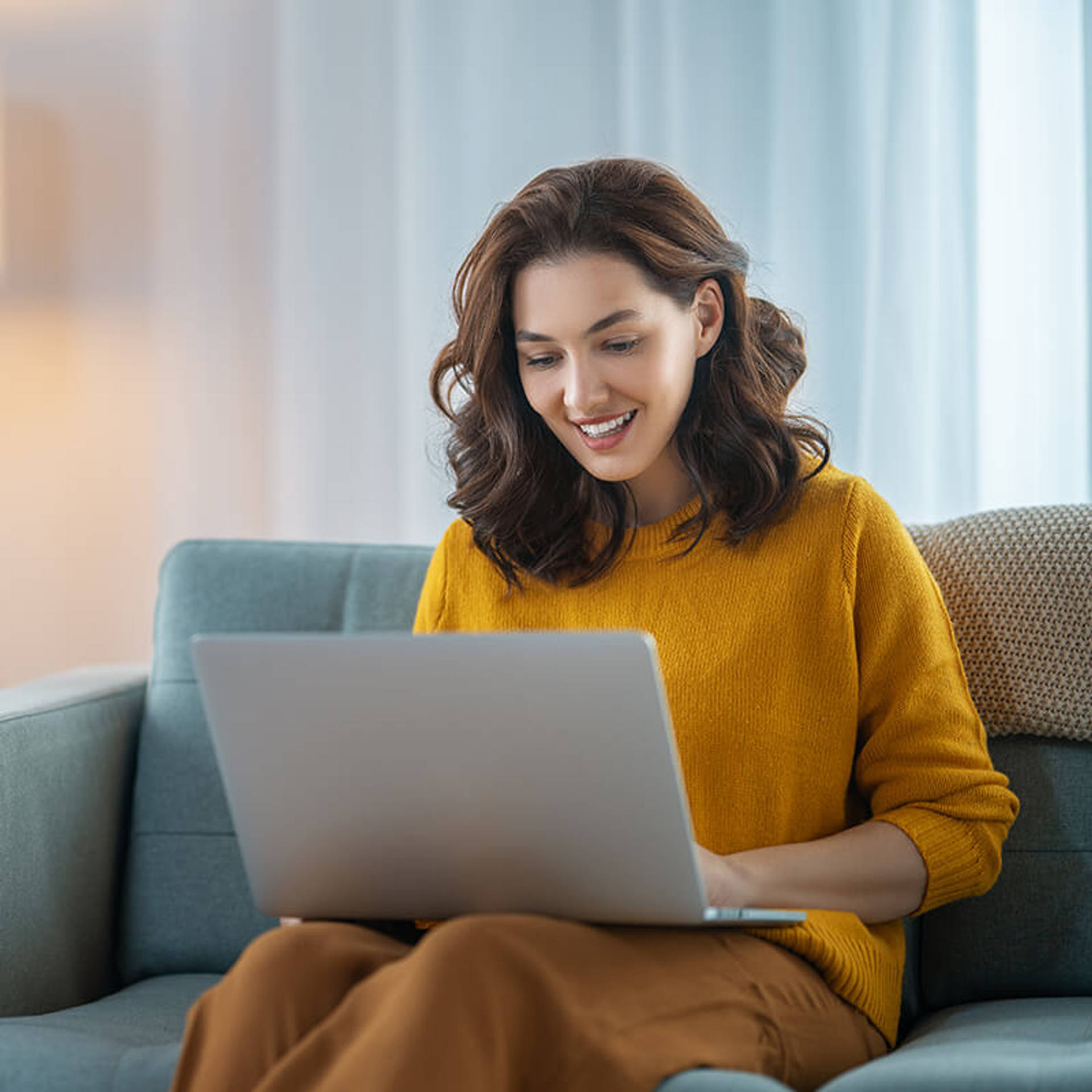 woman using laptop 