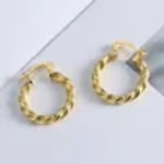 Fine Jewelry 925 Sterling Silver Hoop Earring for Women Hollow Circle Earrings 18K Gold Plated Luxury Earrings Mother’s Day Gift