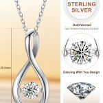 Mother’s Day Gift Exquisite Jewelry 925 Sterling Silver Moissanite Diamond Solitaire Pendant Necklace for Women