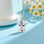 Luxury Gold Jewelry Woman Mother’s Day Gift Hollow 14K Gold 1ct 2ct 3ct Oval Moissanite Diamond Pendant