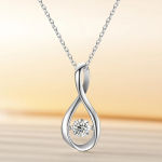 Mother’s Day Gift Exquisite Jewelry 925 Sterling Silver Moissanite Diamond Solitaire Pendant Necklace for Women