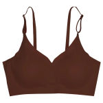 Laser Cut Seamless Wireless Push Up Bra Basic Crop Top Por Mayor Padded Women Brassier Ice Silk Seamless Bra