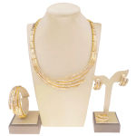 Zhuerrui Mother’s Day Gift High Quality 18K Gold Plated MOM Jewelry Set Latest Italian Costume Simple Bridal Jewelry Sets HA0011