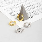 Fine Jewelry 925 Sterling Silver Hoop Earring for Women Hollow Circle Earrings 18K Gold Plated Luxury Earrings Mother’s Day Gift