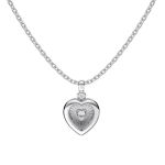Dylam Mother’s Day Gift Diy Seven-Color Love Ice Flower Cz Zirconium Heart Shape Necklace 925 Silver 18K Necklaces for Women Mom