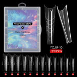 Professional 120PCS/Box Quick Building Mold Nail Tips Dual Forms False Nails for Nail Extension Forms