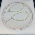 3A High Quality 925 Sterling Silver Freshwater Pearl Jewelry Set Button Pearl 4mm White Women’s Mother’s Day Gift