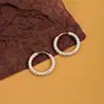 Fine Jewelry 925 Sterling Silver Hoop Earring for Women Hollow Circle Earrings 18K Gold Plated Luxury Earrings Mother’s Day Gift