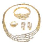 Zhuerrui Mother’s Day Gift High Quality 18K Gold Plated MOM Jewelry Set Latest Italian Costume Simple Bridal Jewelry Sets HA0011