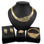 Zhuerrui Mother’s Day Gift High Quality 18K Gold Plated MOM Jewelry Set Latest Italian Costume Simple Bridal Jewelry Sets HA0011