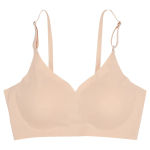 Laser Cut Seamless Wireless Push Up Bra Basic Crop Top Por Mayor Padded Women Brassier Ice Silk Seamless Bra