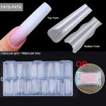 1 Box Dual Nail Forms New 180pcs 15 size Extensions-Dual Forms Long Coffin Almond Top/ Bottom Nail Forms Manicure Extension Tool