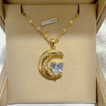 Elegant Style Heart shaped Pendant Necklace Hollow Design Mother’s Day Gift Party Suitable for Best Friends Without Box
