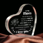 Son Daughter for Mom Gifts， Mom Birthday Gifts Mothers Day Gifts – Acrylic heart-shaped Best Valentines Day Christmas Gift