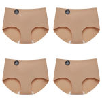 FalllSweet 4PCS Seamless Panties for Woman Ice Silk Underwear Soft Thin Briefs Women’s Underpants Fashion Sexy Female Lingerie
