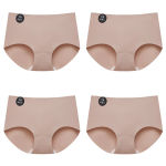 FalllSweet 4PCS Seamless Panties for Woman Ice Silk Underwear Soft Thin Briefs Women’s Underpants Fashion Sexy Female Lingerie