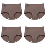 FalllSweet 4PCS Seamless Panties for Woman Ice Silk Underwear Soft Thin Briefs Women’s Underpants Fashion Sexy Female Lingerie