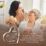 Son Daughter for Mom Gifts， Mom Birthday Gifts Mothers Day Gifts – Acrylic heart-shaped Best Valentines Day Christmas Gift