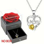 Elegant Style Heart shaped Pendant Necklace Hollow Design Mother’s Day Gift Party Suitable for Best Friends Without Box