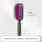 Self Cleaning Hair Brush for Women One-key Cleaning Hair Airbag Massage Scalp Comb Anti-Static Hairbrush
