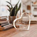 Son Daughter for Mom Gifts， Mom Birthday Gifts Mothers Day Gifts – Acrylic heart-shaped Best Valentines Day Christmas Gift