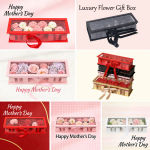 Mother’s Day gift box letters MAMA can be used to pack flowers in the gift box, DIY ribbon love cardboard