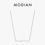 MODIAN Classic Design 925 Sterling Silver Letter Mama Pendant Necklace For Women Mom Mama Mother’s Day birthday Christmas Gift