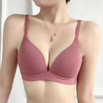 2Pcs/Set Seamless Deep V 3/4 Cup Bra Women’s Wireless Underwear Push-Up Bra Gentle Support Bralette Daily Sexy Lingerie S-XXL