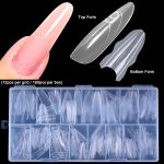 1 Box Dual Nail Forms New 180pcs 15 size Extensions-Dual Forms Long Coffin Almond Top/ Bottom Nail Forms Manicure Extension Tool