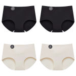 FalllSweet 4PCS Seamless Panties for Woman Ice Silk Underwear Soft Thin Briefs Women’s Underpants Fashion Sexy Female Lingerie