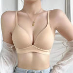 FallSweet Japanese Style Wireless Push Up Bra for Women Seamless 3/4 Cup Glossy Bralette Comfortable Underwear Female Lingerie
