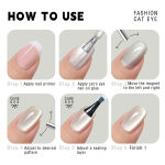 Nail Art Magnetic Pen 3D Cat Eye Painting Nails Art Design Dual-Ended Magnet Wand Gel Polish Magic for Manicure DIY & Salon Tools