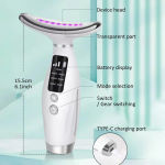 USB Rechargeable Anti Wrinkle Facial Massager 7 colors Neck Face Beauty Skin Tighten Facial Lift Device Reduce Double Chin Tool